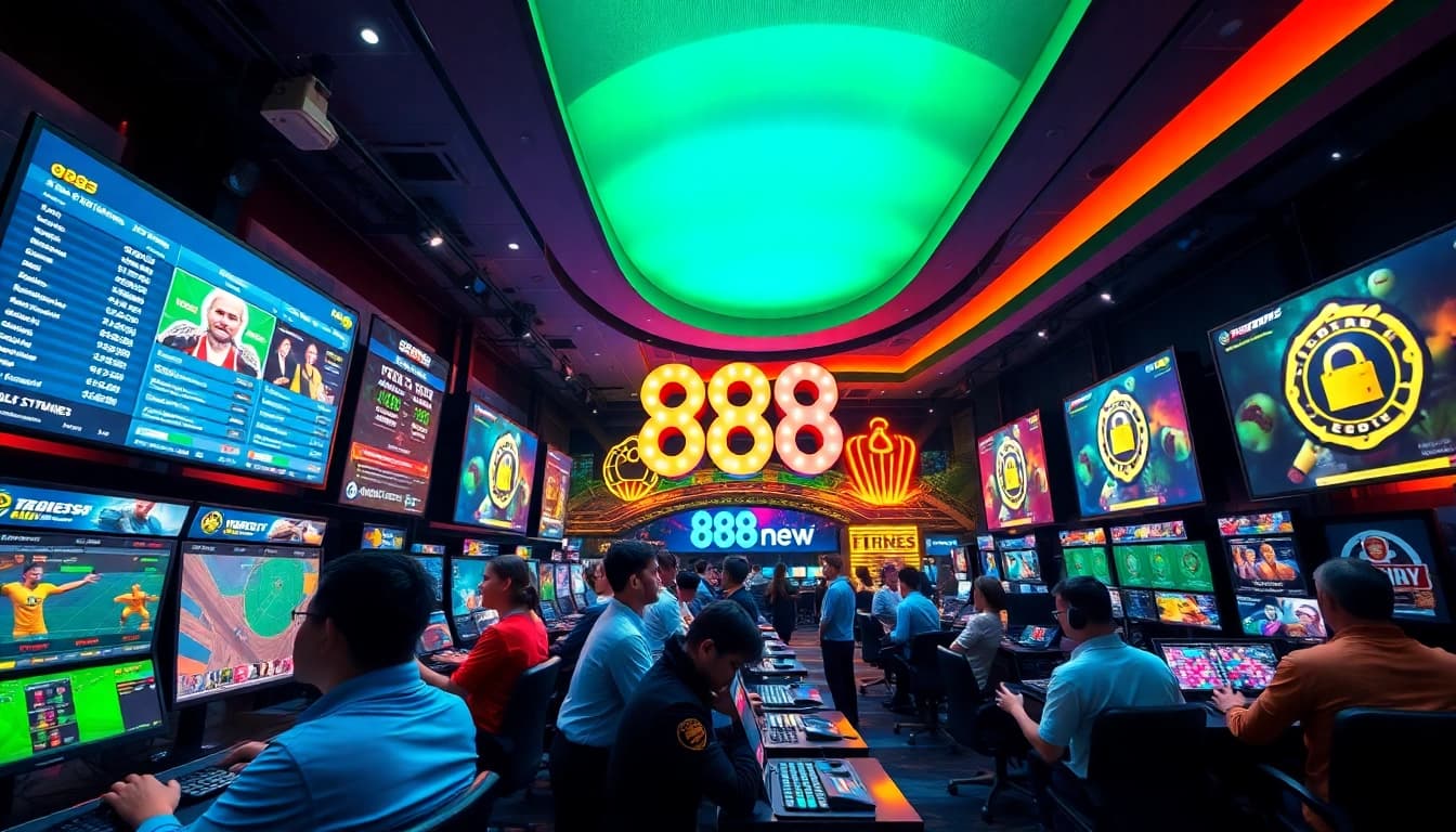 Exciting gaming experience on 888new showcasing sports betting and online casino activities.