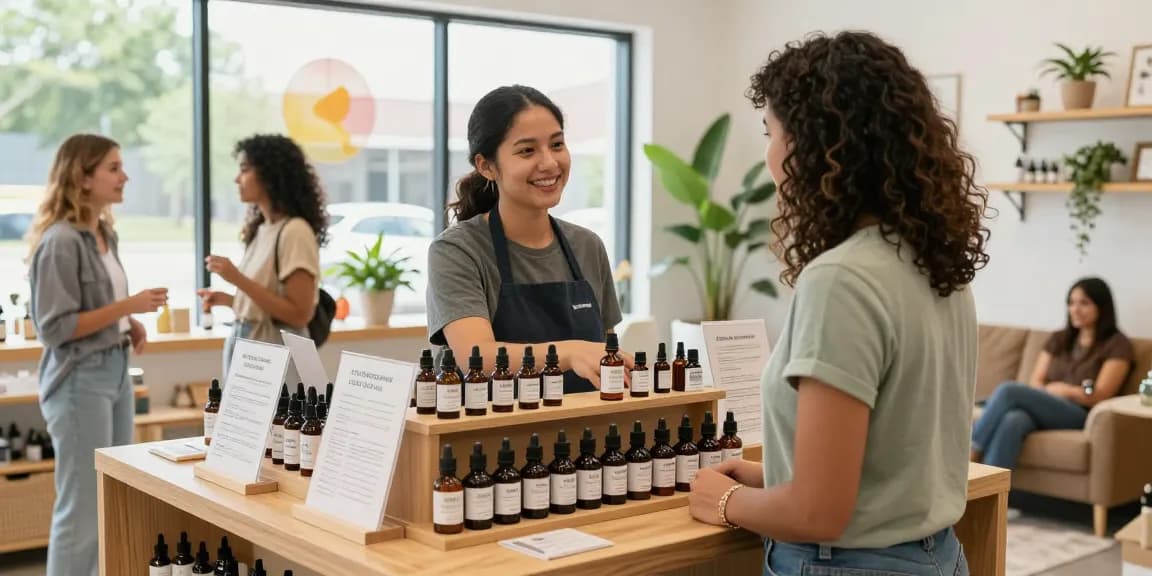Discover premium full spectrum cbd oil canada with expert-guided shopping experience in inviting retail space.