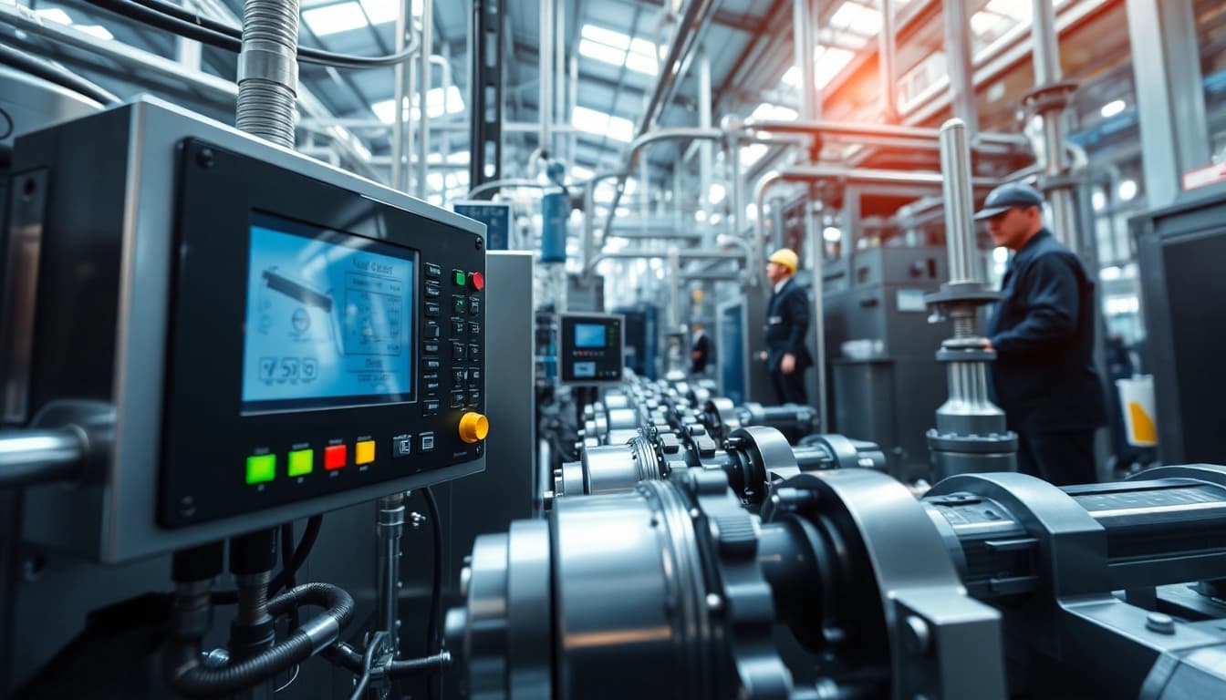 Mould Temperature Controller operating in a modern industrial setting, showcasing advanced technology and precision engineering.