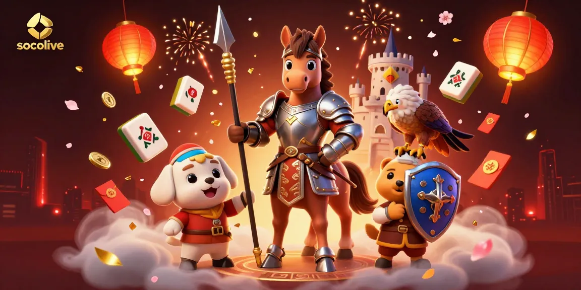 Socolive showcases lively betting action with dynamic characters and vibrant casino elements.