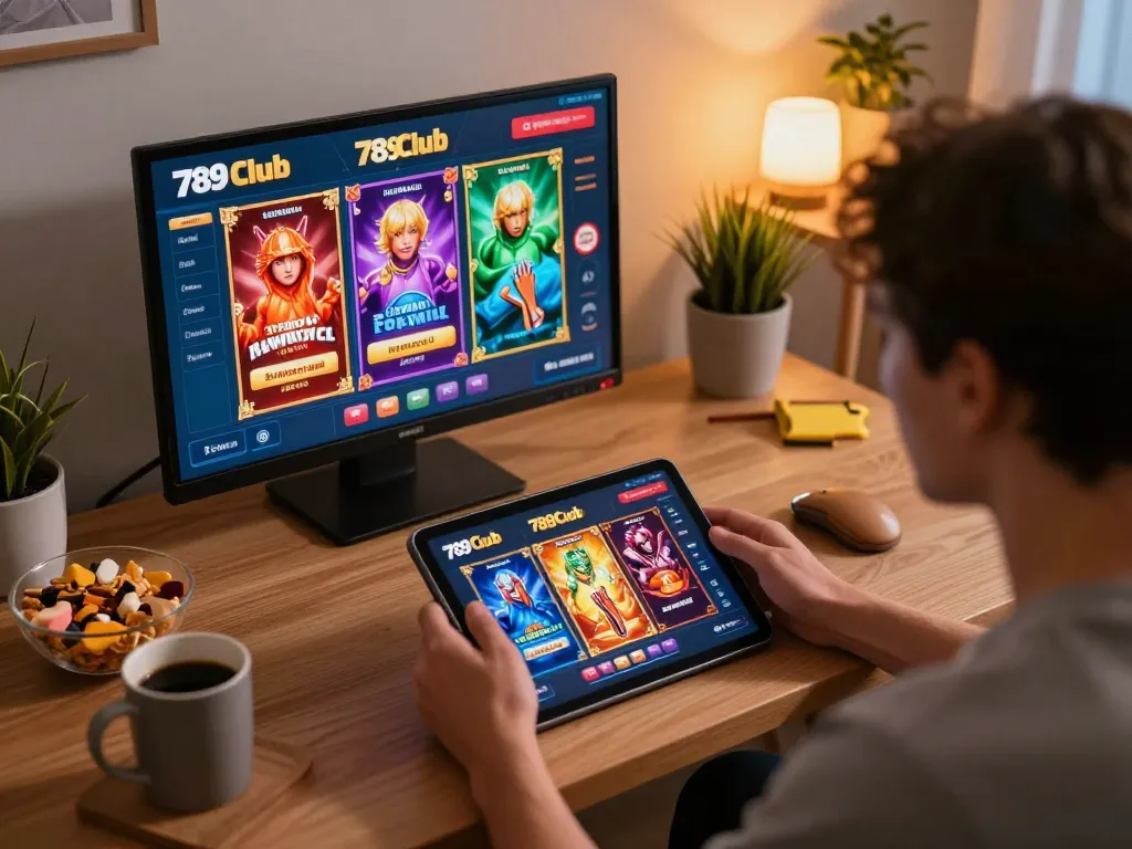 Engaging online gameplay on 789 club tablet interface showcasing casino games and strategies