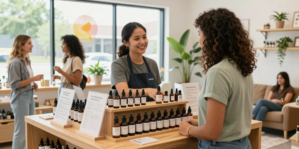Discover premium full spectrum cbd oil canada with expert-guided shopping experience in inviting retail space.