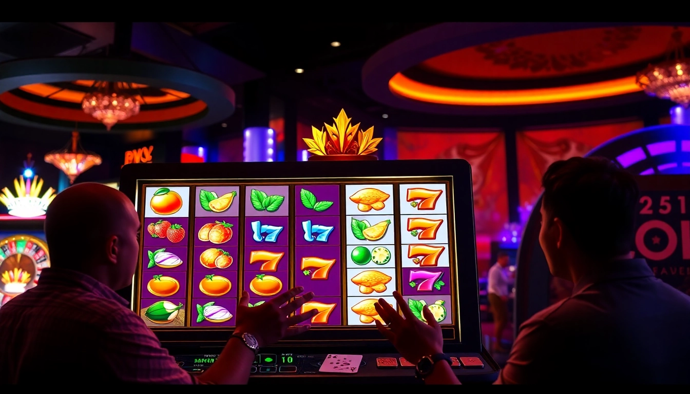 Experience the excitement of demo slot pragmatic games in a vibrant casino setting with casino elements.