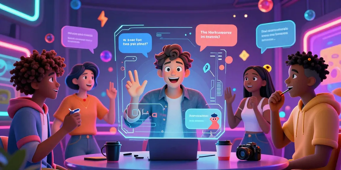 Dynamic ai nsfw chat scene with unique AI avatars in vibrant digital landscape.