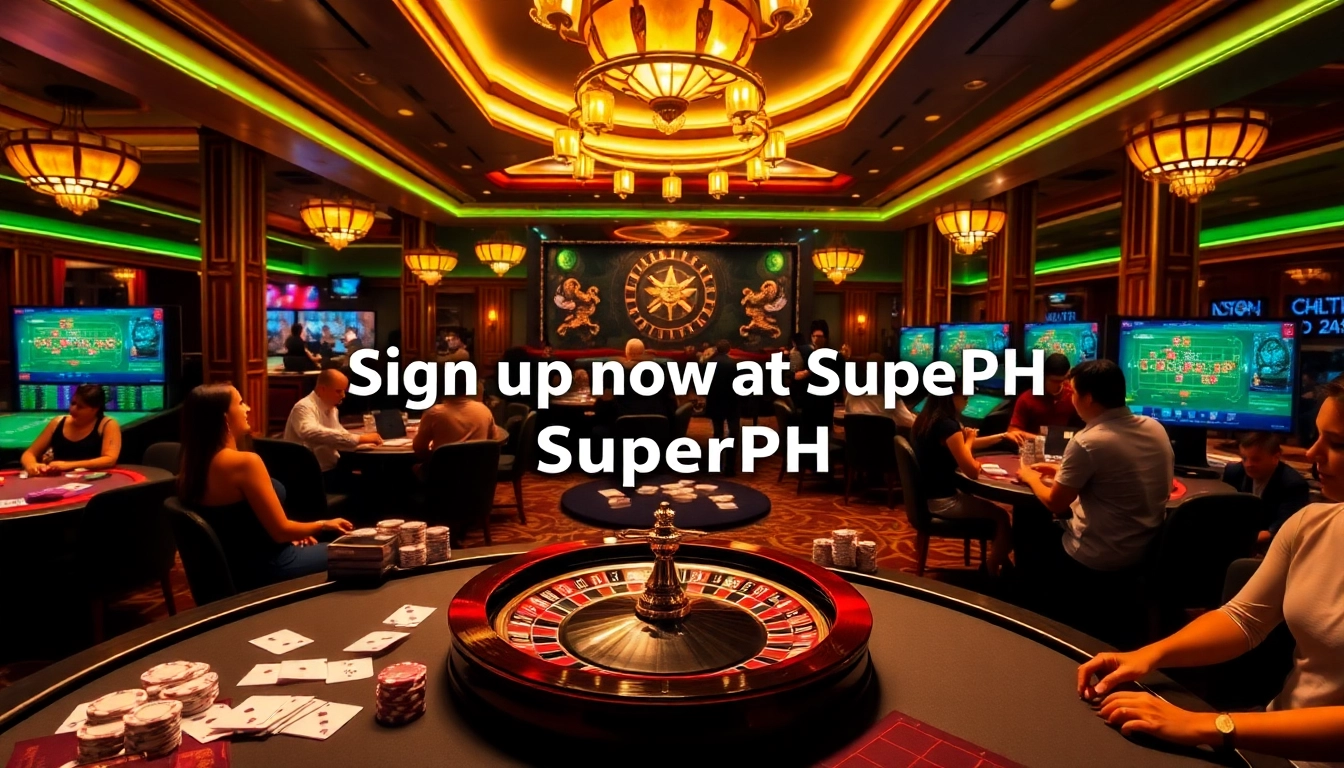Sign up now at SuperPH to experience an exciting online casino with vibrant gaming tables.