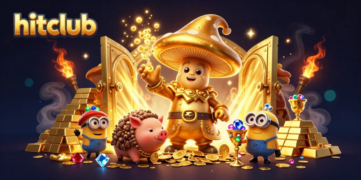 Experience adventures at hitclub with wizards, treasure, and jackpot excitement in vibrant illustration.