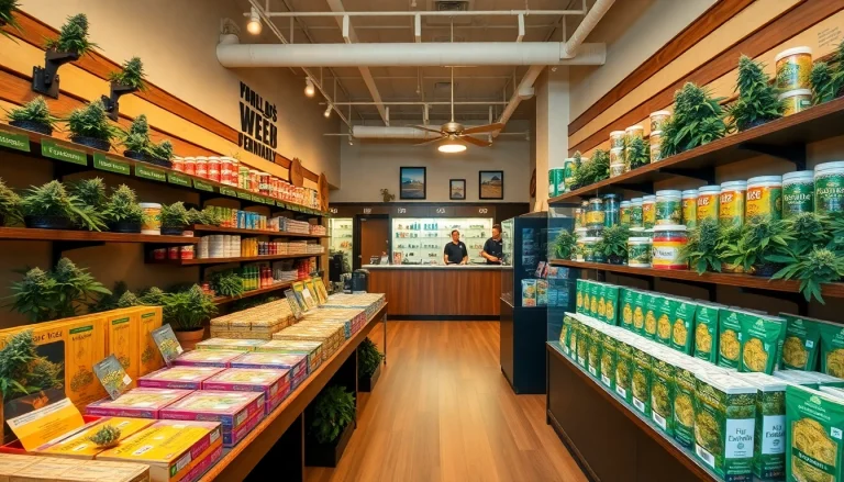 Browse the diverse offerings in a vibrant Weed Store featuring premium cannabis products.