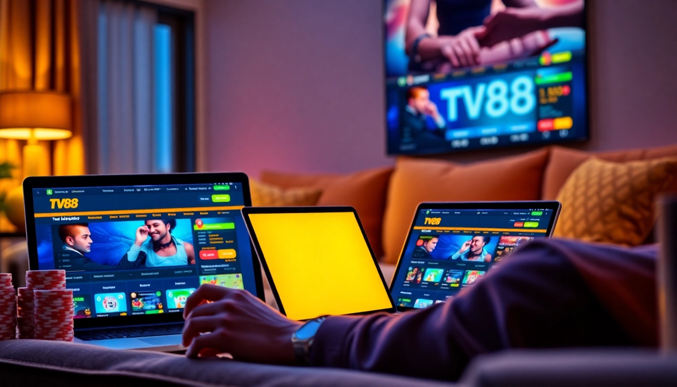 Experience online gaming at TV88 with a modern interface and inviting atmosphere.