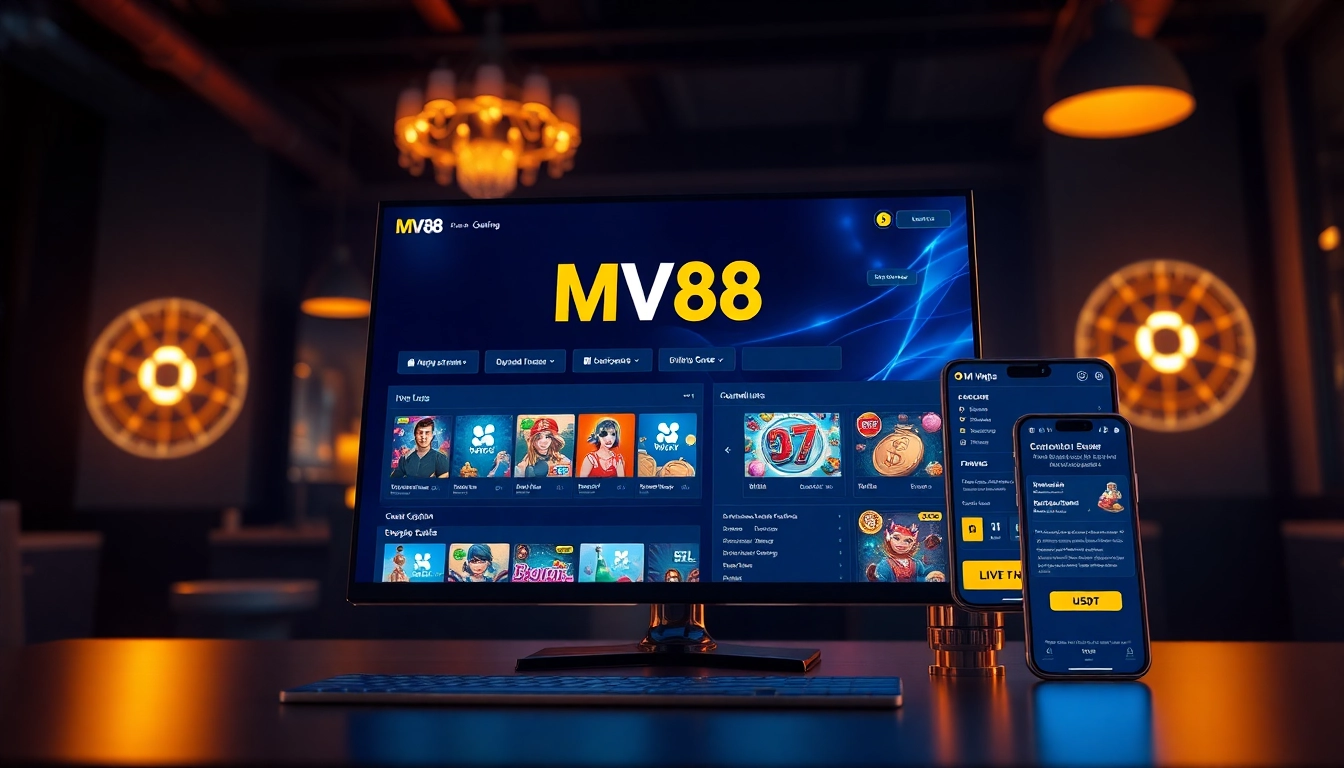 MV88 online gambling interface showcasing secure transactions and user-friendly experience