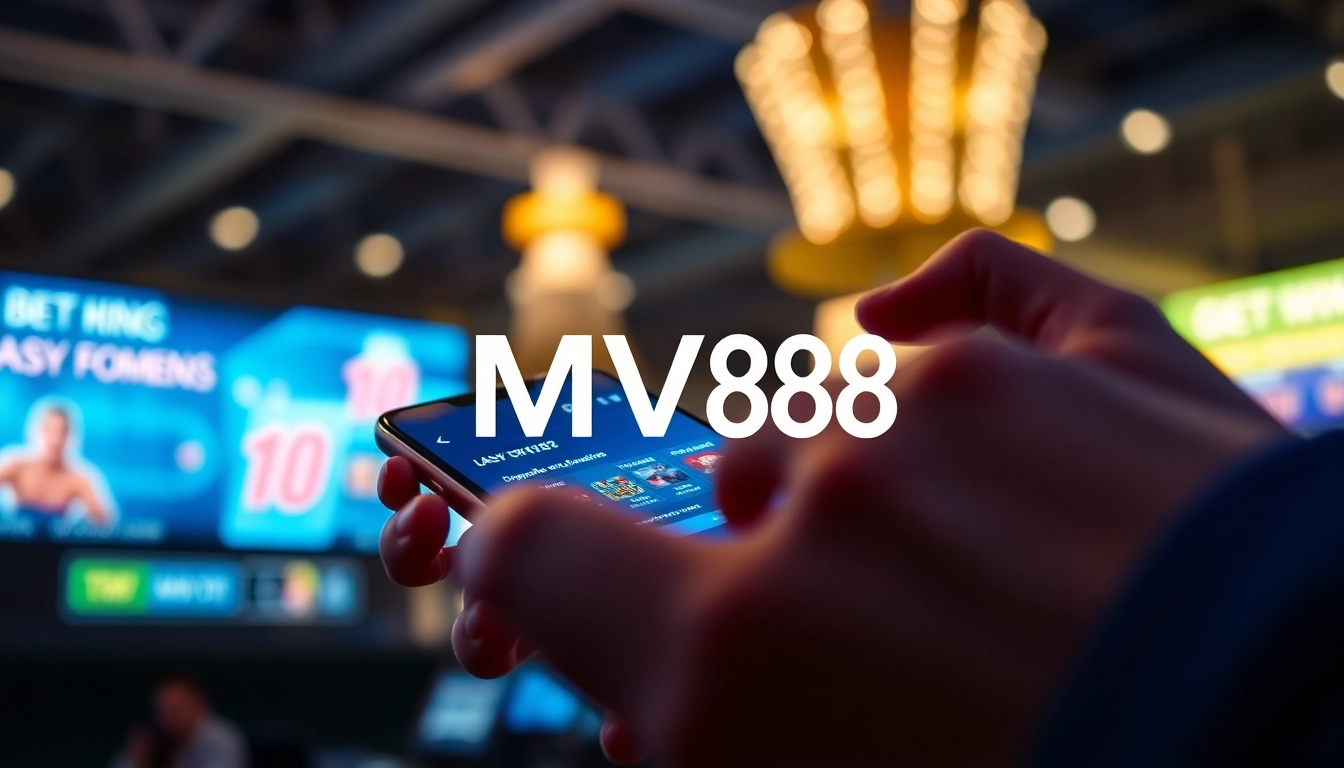 MV88 online gambling app interface showcasing user-friendly features and exciting promotions.