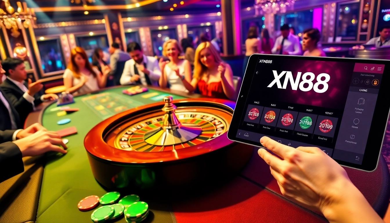 Players engaging in a thrilling roulette game at XN88's online casino.