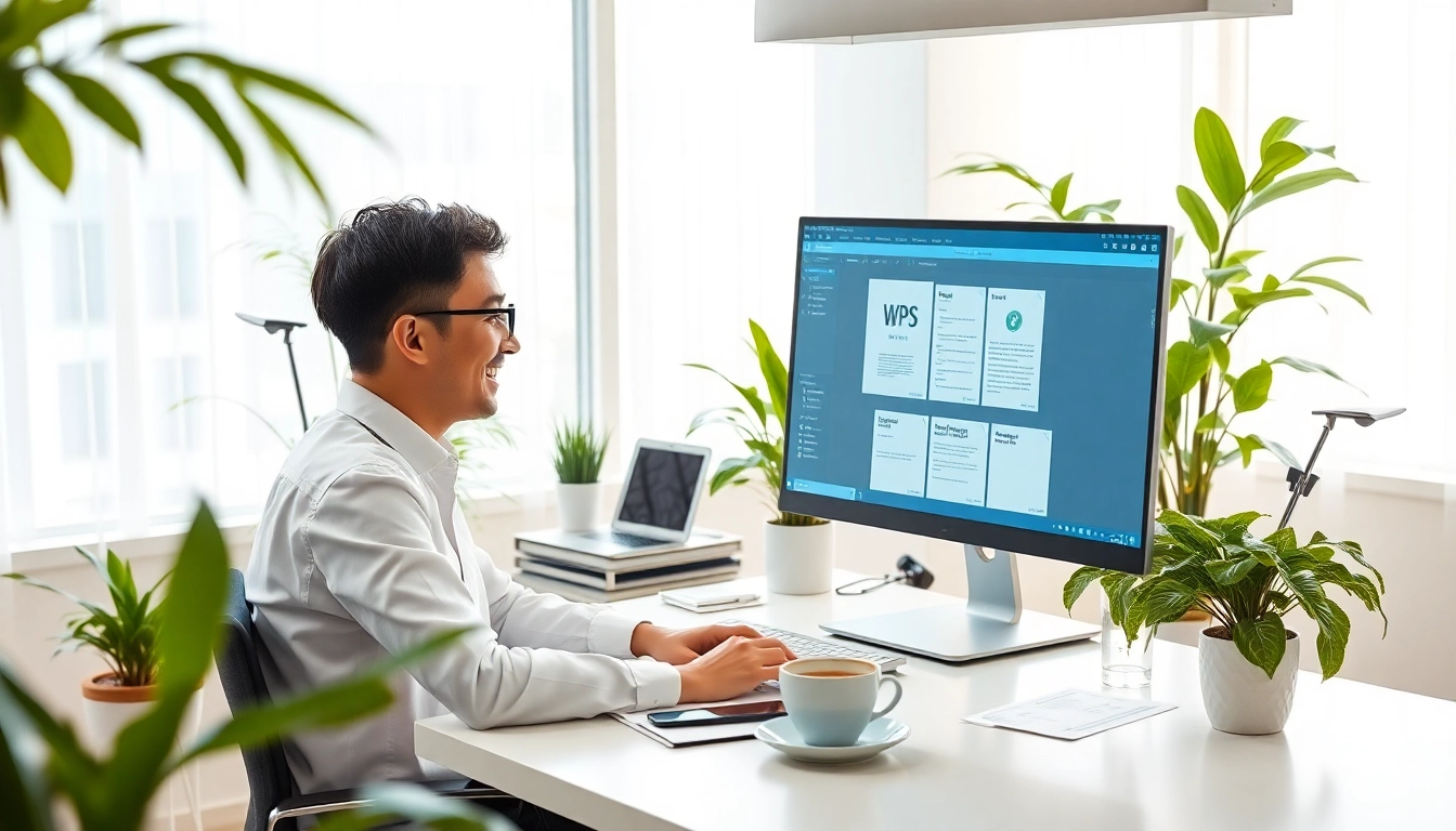 Engaging workspace featuring WPS办公 software demonstrating its user-friendly features.