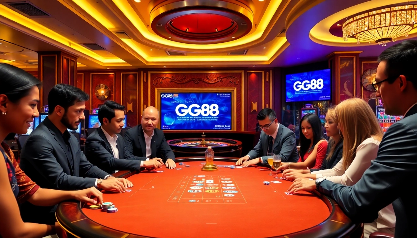 Exciting players enjoying a diverse gaming experience at GG88 casino tables.