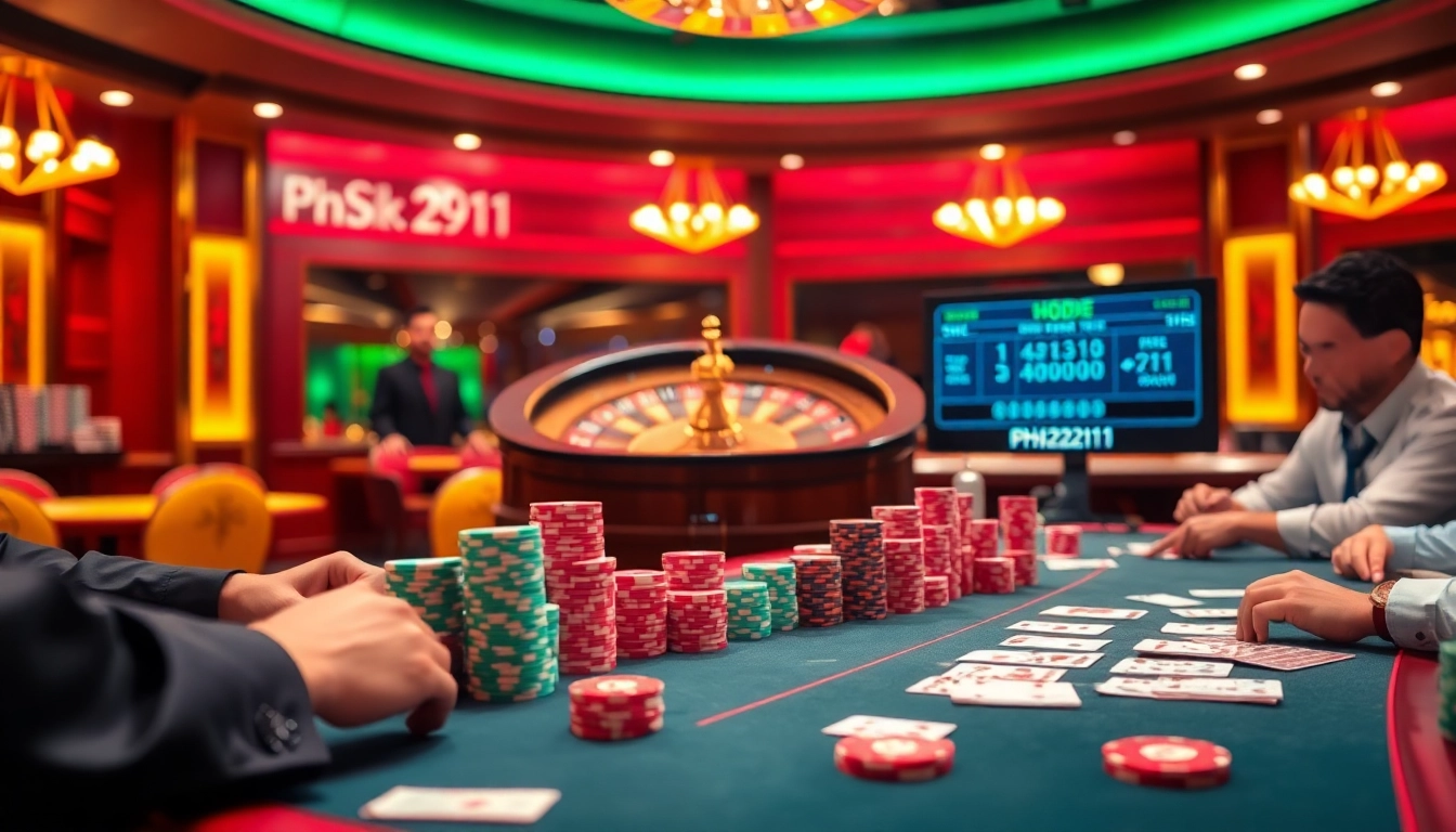 Experience high-stakes gaming at https://www.ph22211.com/ with players confidently wagering at a poker table.