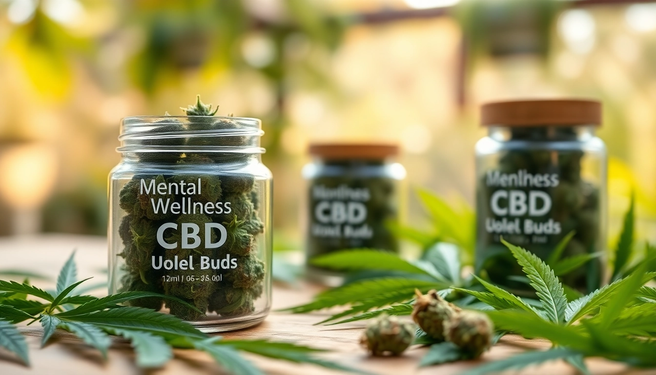Experience the calming qualities of Mental Wellness CBD buds in a fresh, inviting setting.