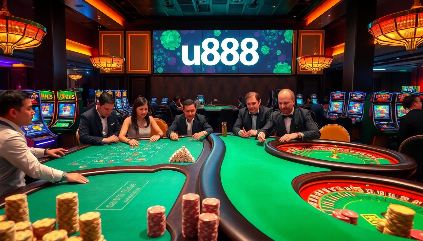 Experience thrilling gameplay at u888 with vibrant casino tables and engaging players.