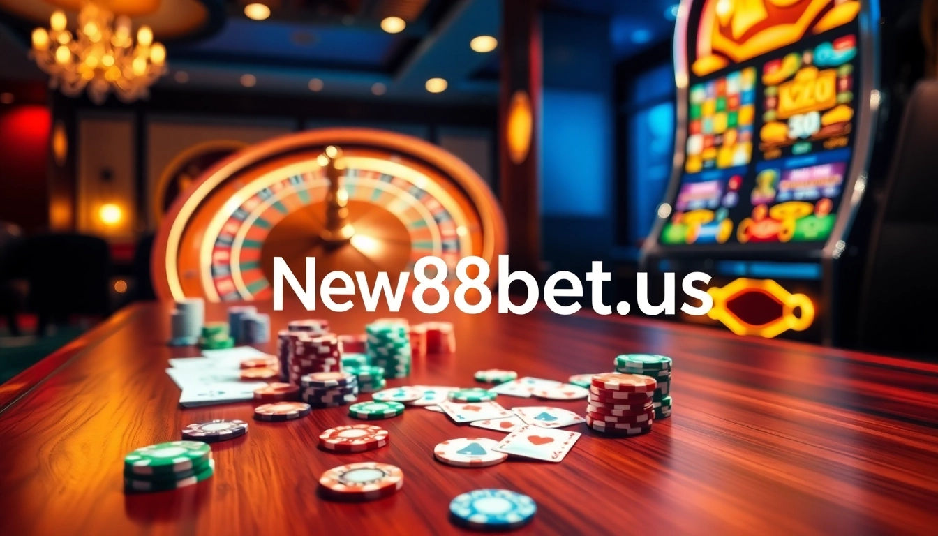 Experience the excitement of gambling at New88bet.us with vibrant casino tables and thrilling gaming action.