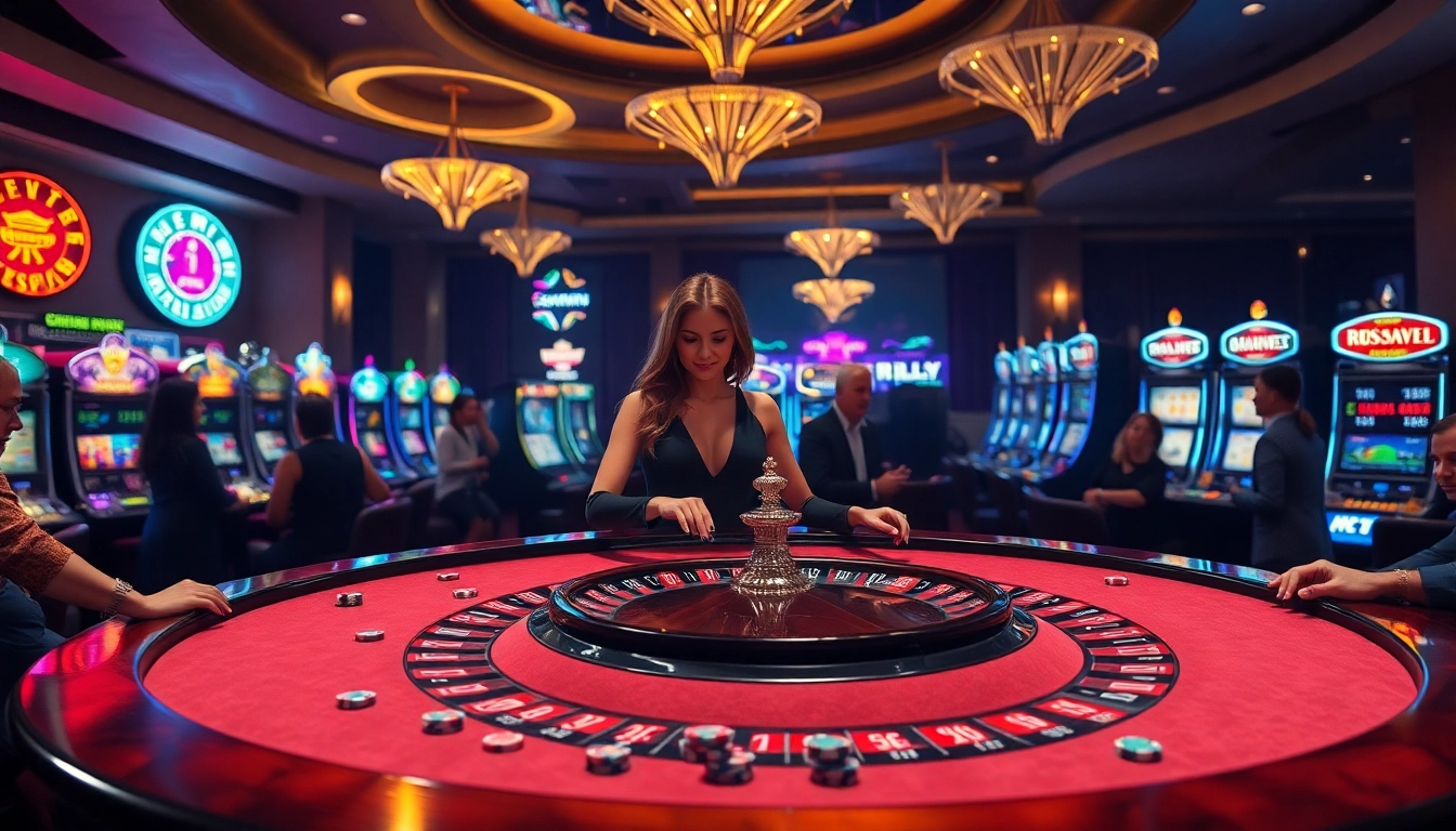 Experience thrilling casino moments at https://rr88.navy/ with players engaging at a high-stakes roulette table.