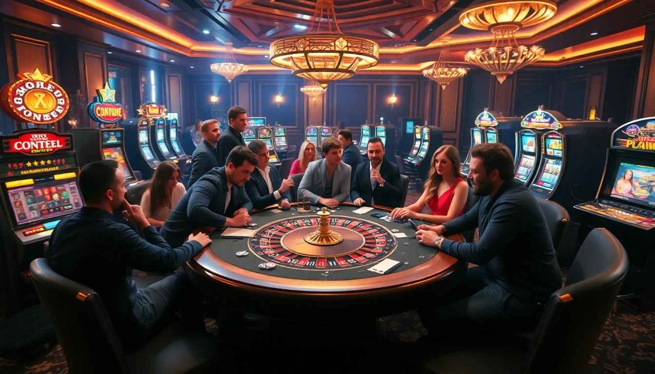 Experience thrilling wins at SODO66, featuring a luxury casino gaming scene with poker tables and roulette.