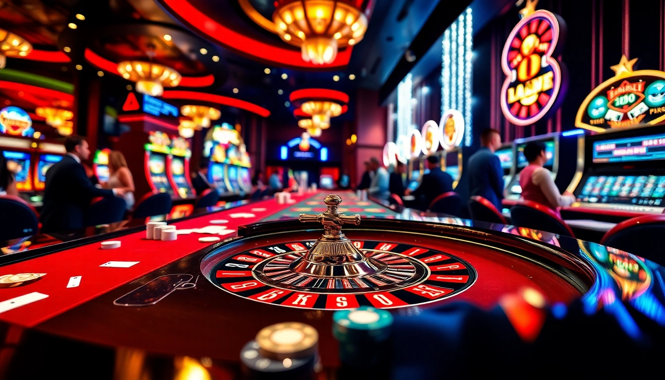 Players enjoy high-stakes gambling at a luxurious casino, highlighting 7upbet's thrill.