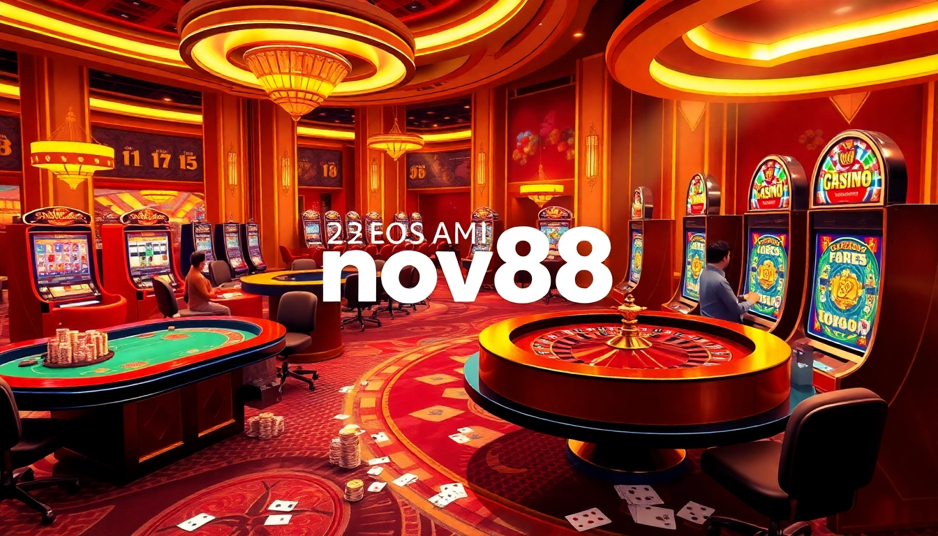 Experience the thrill of nova88 online gambling with vibrant gaming tables and lively players.