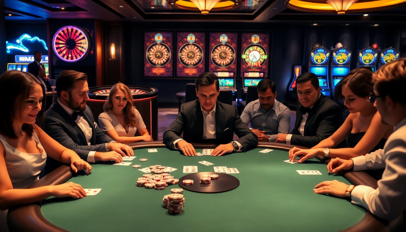 Experience the thrill of gambling at a luxurious top club poker table, filled with excitement.