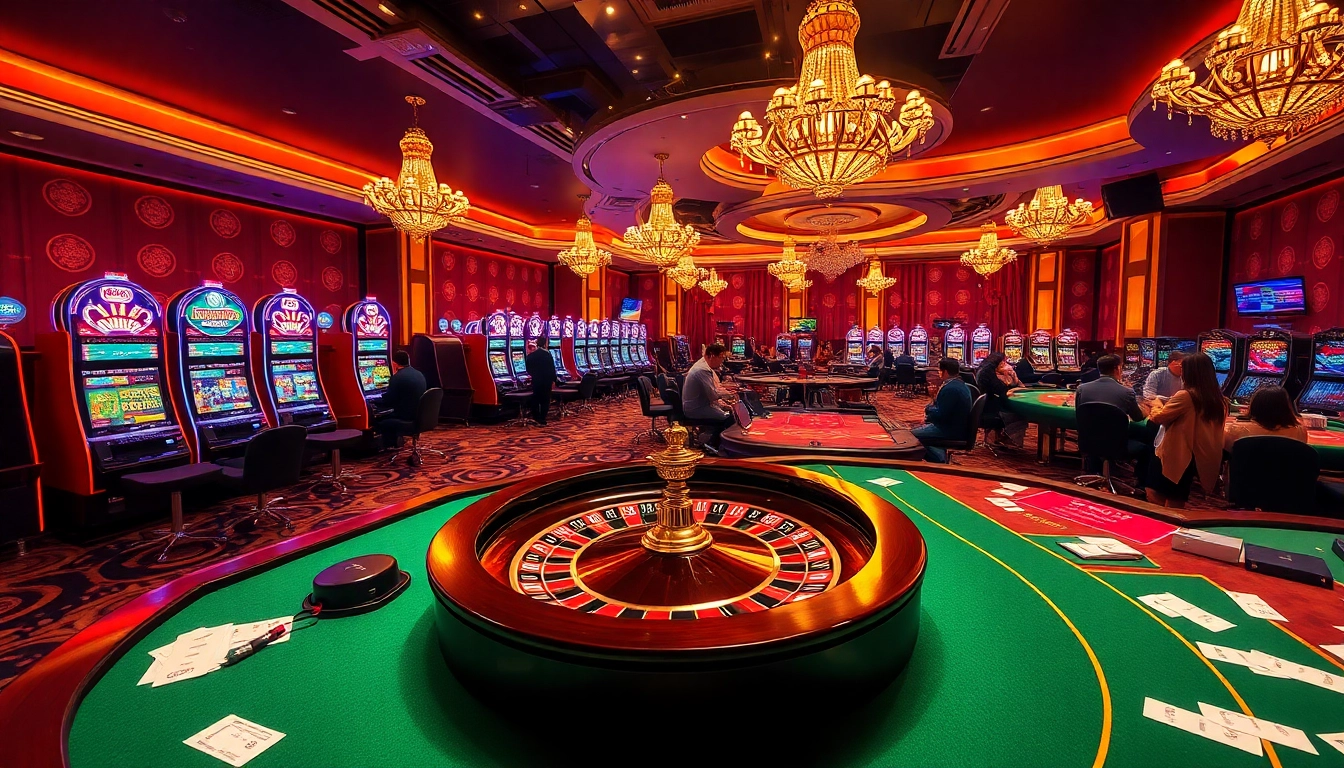 K9K9 casino illuminating excitement at a vibrant roulette table with players engaged in the thrill of the game.