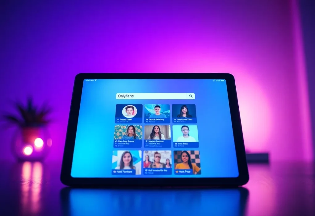 Discover top creators with the innovative onlyfans search tool interface displayed on a modern device.