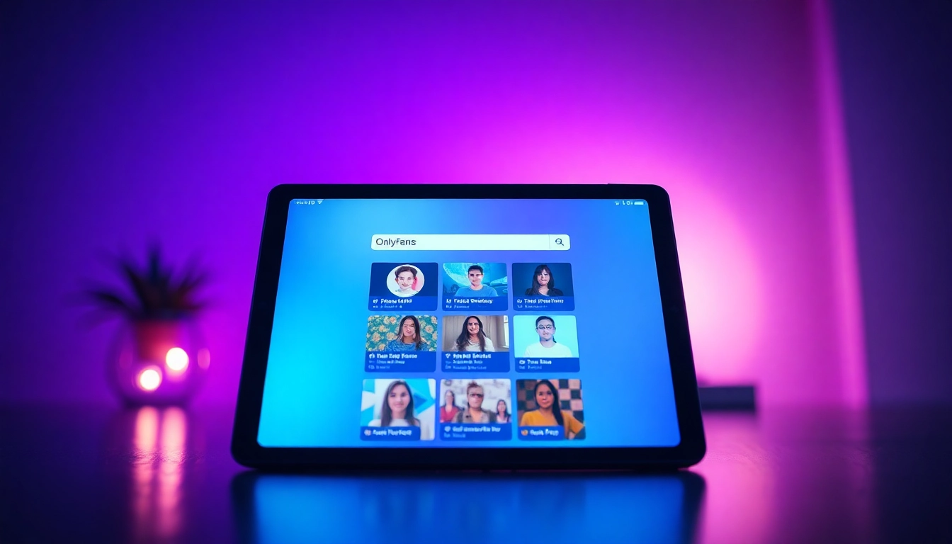 Discover top creators with the innovative onlyfans search tool interface displayed on a modern device.
