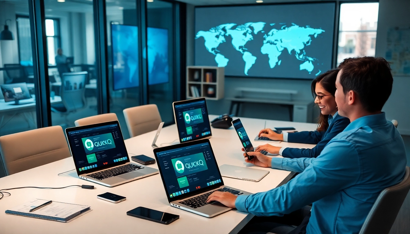 在现代工作空间的多设备上使用 quickq下载，体验无缝连接。