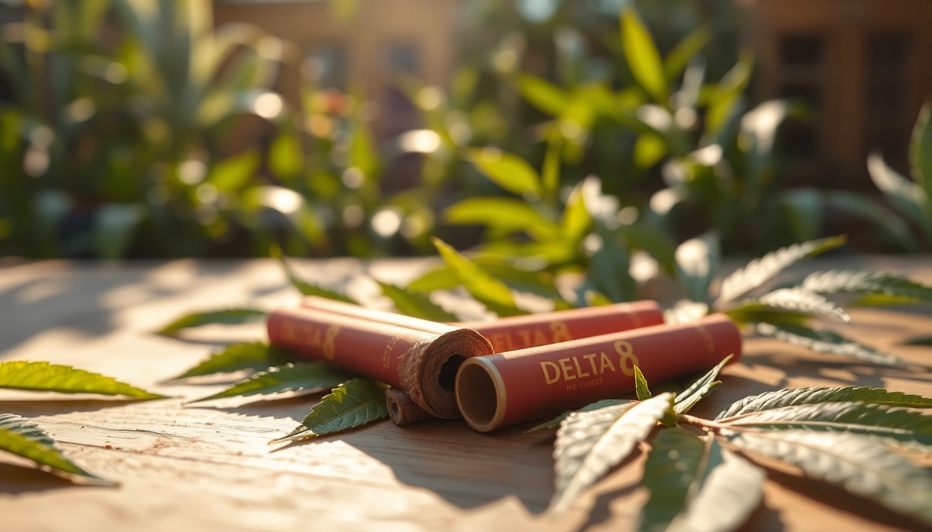 Discover the quality delta 8 prerolls showcased amid lush greenery for a relaxing vibe.